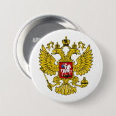 Russische Federatie Wapen Ronde Button 7,6 Cm (Voorkant /achterkant)