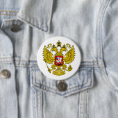 Russische Federatie Wapen Ronde Button 7,6 Cm (In situ)