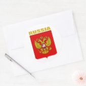 Russische Federatie Wapen Ronde Sticker (Envelop)