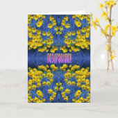 Russische felicitatiekaart met Daffodils Kaart (Gele Bloem)