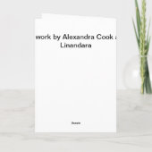 Russische felicitatiekaart met Daffodils Kaart (Achterkant)