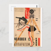 Russische film Poster Russische avant Garde Print Briefkaart (Voorkant / Achterkant)