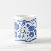 Russische Floral Gzhel Style Koffiemok (Center)