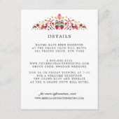 Russische Folk Art Khokhloma WEDDING Guest Details Informatiekaartje (Voorkant)