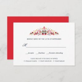 Russische Folk Art WEDDING RSVP MEAL CHOICE
