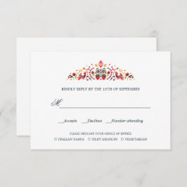 Russische Folk Art WEDDING RSVP MEAL CHOICE
