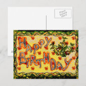 Russische folkkunst Happy Birthday Briefkaart (Voorkant / Achterkant)