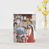 Russische Folklore Notecard Kaart (Gele Bloem)