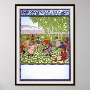 Russische fondsenwerving voor tuberculose 1914 poster