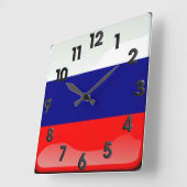 Russische gepolijst vlag vierkante klok (Hoek)