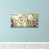 Russische gevangenen op de Boulevard Canvas Afdruk (Insitu (Houten vloer))