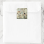 Russische gevangenen op de Boulevard Vierkante Sticker (Tas)