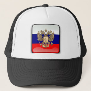 Russische glanzende vlag trucker pet