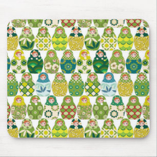 Russische groene pop muismat