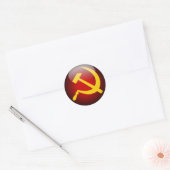 Russische hamer en sikkel ronde sticker (Envelop)