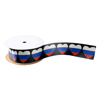 Russische hartvlag Satin Ribbon Satijnen Lint