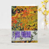 Russische herfstverjaardag kaart (Gele Bloem)