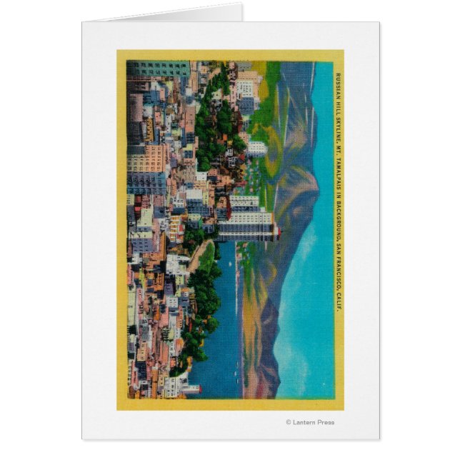 Russische Hill Skyline met (Voorkant)