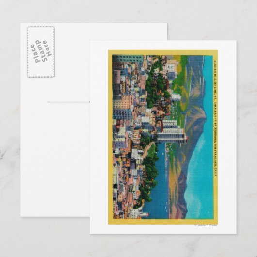 Russische Hill Skyline met Briefkaart (Voorkant / Achterkant)
