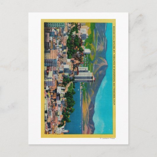 Russische Hill Skyline met Briefkaart (Voorkant)