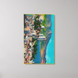 Russische Hill Skyline met Canvas Afdruk