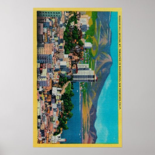 Russische Hill Skyline met Poster (Voorkant)