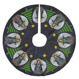 Russische icoon beschermengelen en kerstbomen kerstboom rok