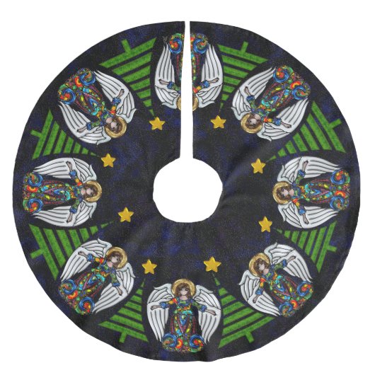 Russische icoon beschermengelen en kerstbomen kerstboom rok (Voorkant)