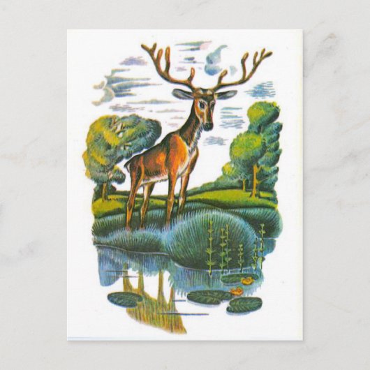 Russische illustraties, Aesop's fabels 4 Briefkaart (Voorkant)