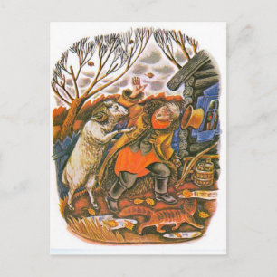  Russische illustraties, Aesop's fabels 9 Briefkaart