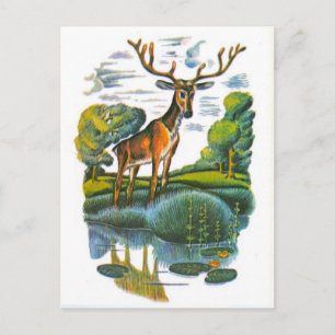 Russische illustraties, tabellen van Aesop 4 Briefkaart