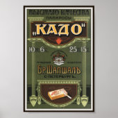 Russische imperial Kado Cigarette Adverteren 1912 Poster (Voorkant)