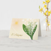 Russische Internationale Vrouwendag, lelie van de Kaart (Gele Bloem)