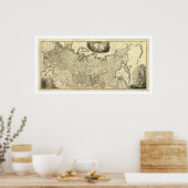 Russische kaart 1786 poster (Keuken)