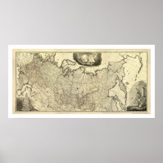 Russische kaart 1786 poster (Voorkant)