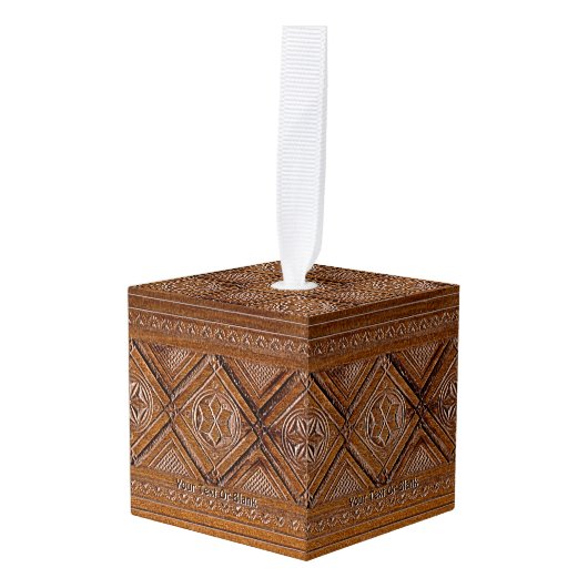 Russische kartonnen doos ornament (Voorkant hoekig)