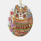 Russische kat keramisch ornament (Rechts)