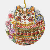 Russische kat keramisch ornament (Voorkant)