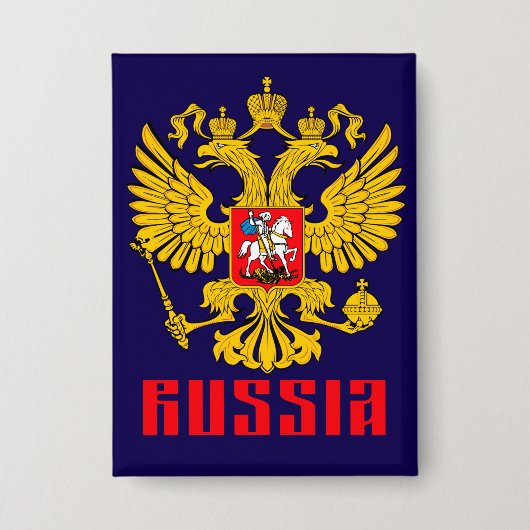 Russische Keizerlijke Adelaarsvlag Button (Voorkant)