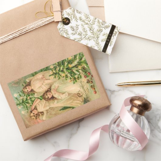  Russische kerstAngels Rechthoekige Sticker (Geschenken)