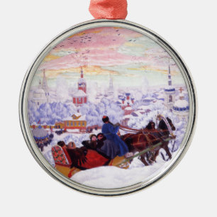 Russische kerstcadeausieraden metalen ornament