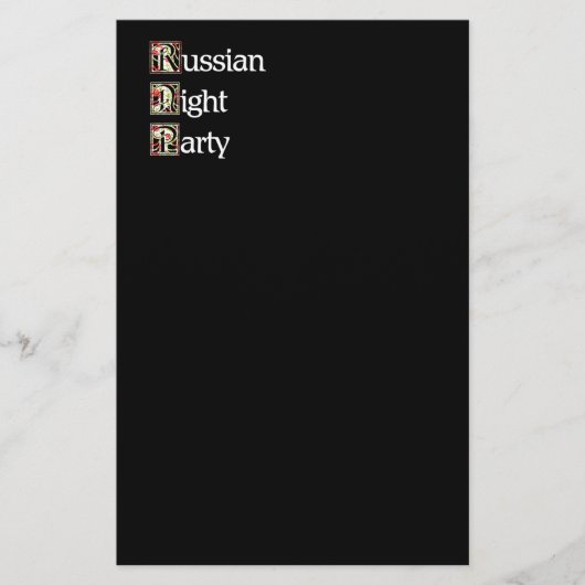 Russische Khokhloma-partij Briefpapier (Voorkant)