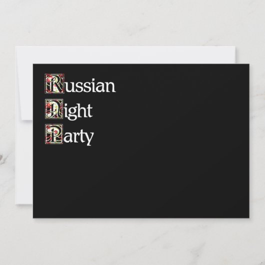 Russische Khokhloma-partij Kaart (Voorkant)