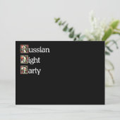 Russische Khokhloma-partij Kaart (Staand voorkant)