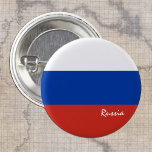 Russische knoop, patriottische Russische vlag mode Ronde Button 3,2 Cm<br><div class="desc">Buttonnen: Rusland en Russische vlag - houd van mijn land,  reizen,  vakantie,  nationale patriotten/sportfans</div>