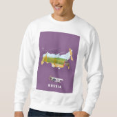 Russische landkaart reisposter trui (Voorkant)