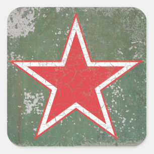 Russische luchtmacht WWII CCCP Roundel Vierkante Sticker