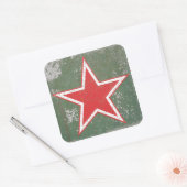 Russische luchtmacht WWII CCP Roundel Vierkante Sticker (Envelop)
