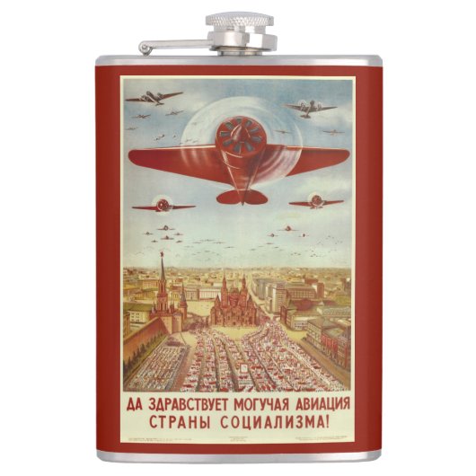  Russische luchtvaartpropagandaklas Heupfles (Voorkant)