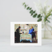 Russische Mannen in Tea Briefkaart (Staand voorkant)